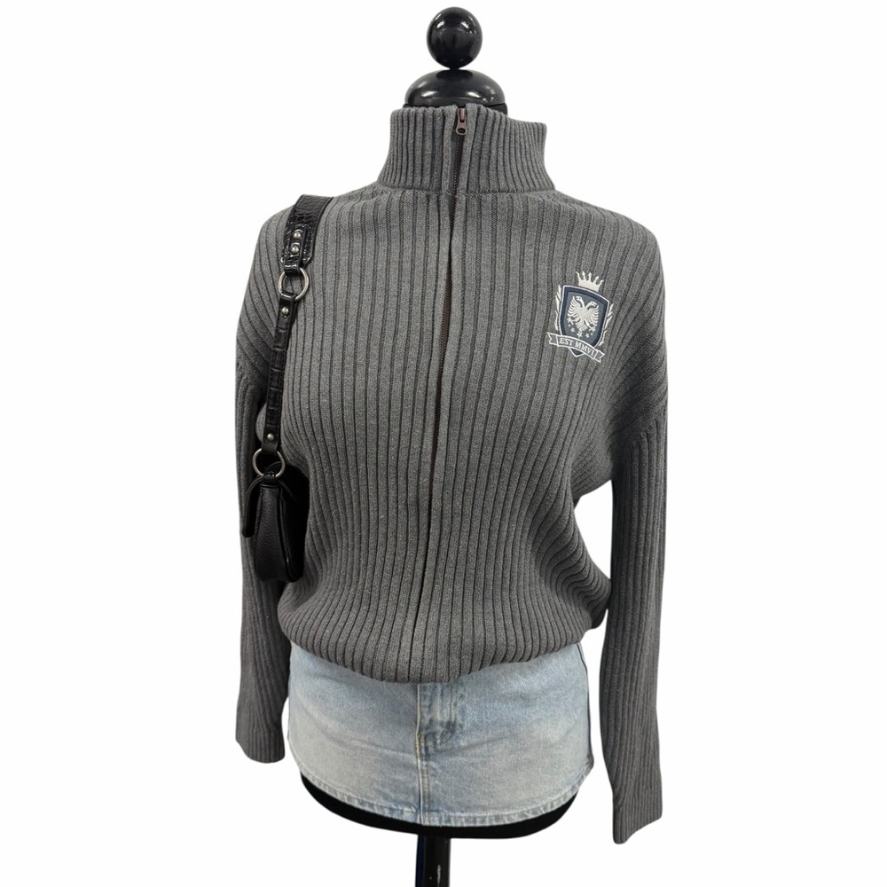 NWT Hollister Ribbed Zip Up Sweater Small